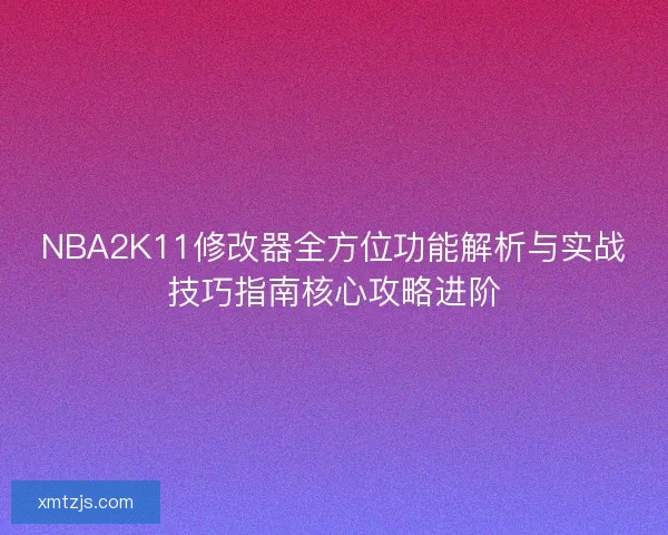 NBA2K11修改器全方位功能解析与实战技巧指南核心攻略进阶 NBA2K11修改器全方位功能解析与实战技巧指南核心攻略进阶