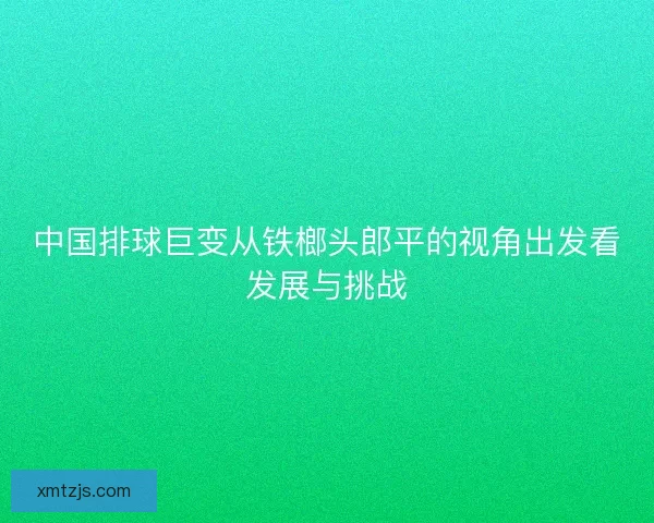 中国排球巨变从铁榔头郎平的视角出发看发展与挑战 中国排球巨变从铁榔头郎平的视角出发看发展与挑战